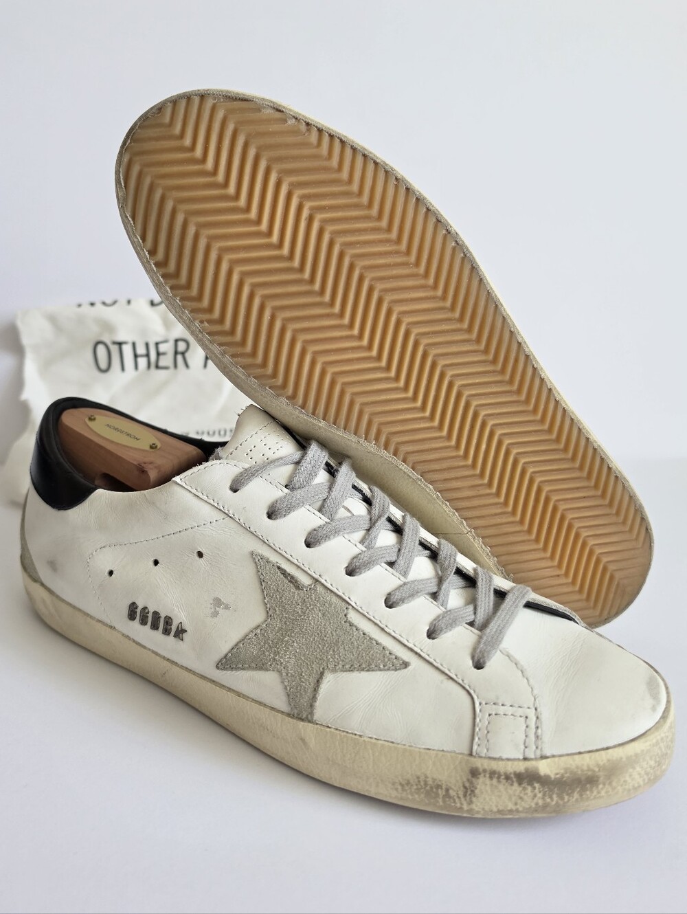 Golden Goose Superstar White & Black Leather Low Top Men’s Sneaker EU 41 - Picture 7 of 7